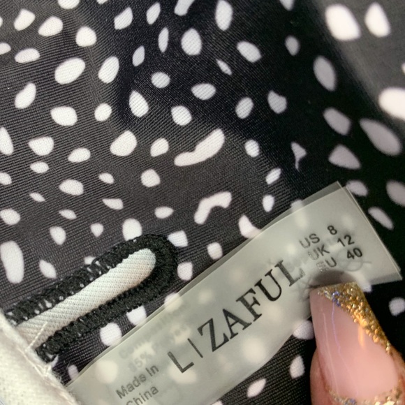 ZAFUL | Bandeau B&W Leopard Print Bikini Top - Picture 4 of 6